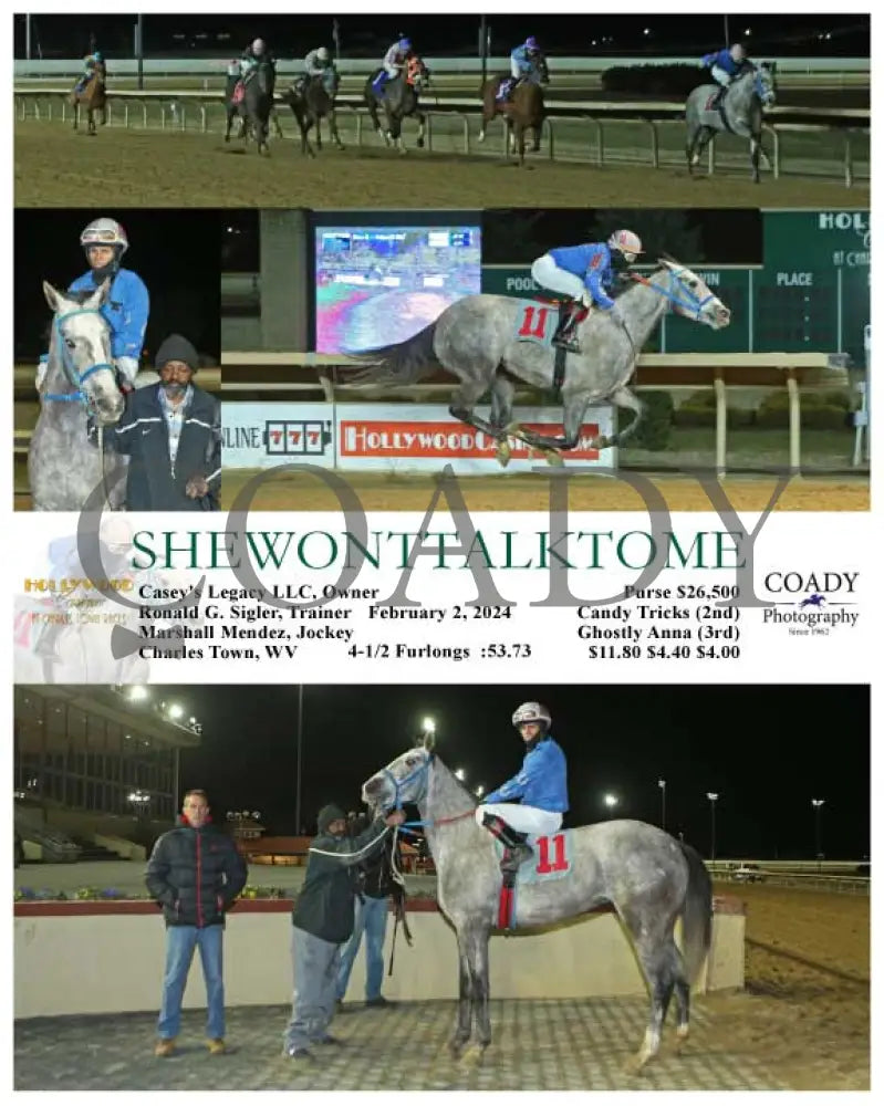 Shewonttalktome - 02-02-24 R08 Ct Hollywood Casino At Charles Town Races