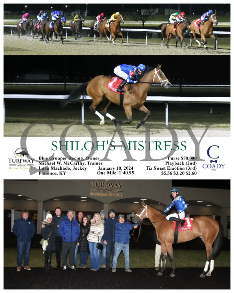 Shiloh’s Mistress - 01-10-24 R05 Tp Turfway Park