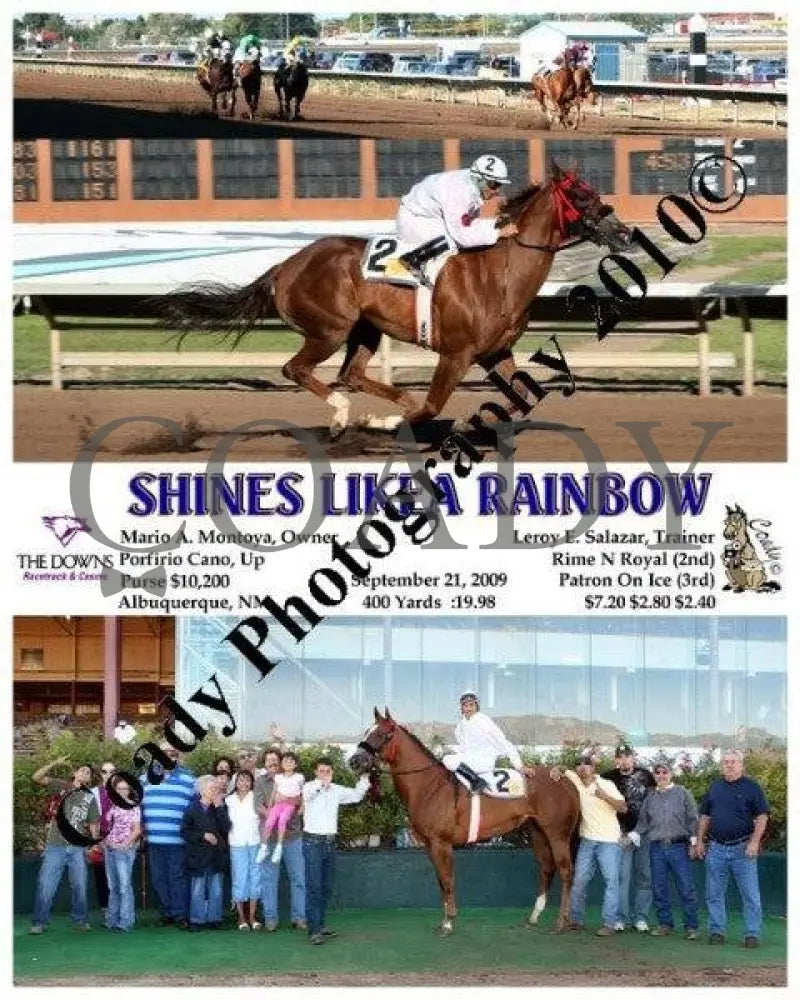 Shines Likea Rainbow - 9 21 2009 Downs At Albuquerque