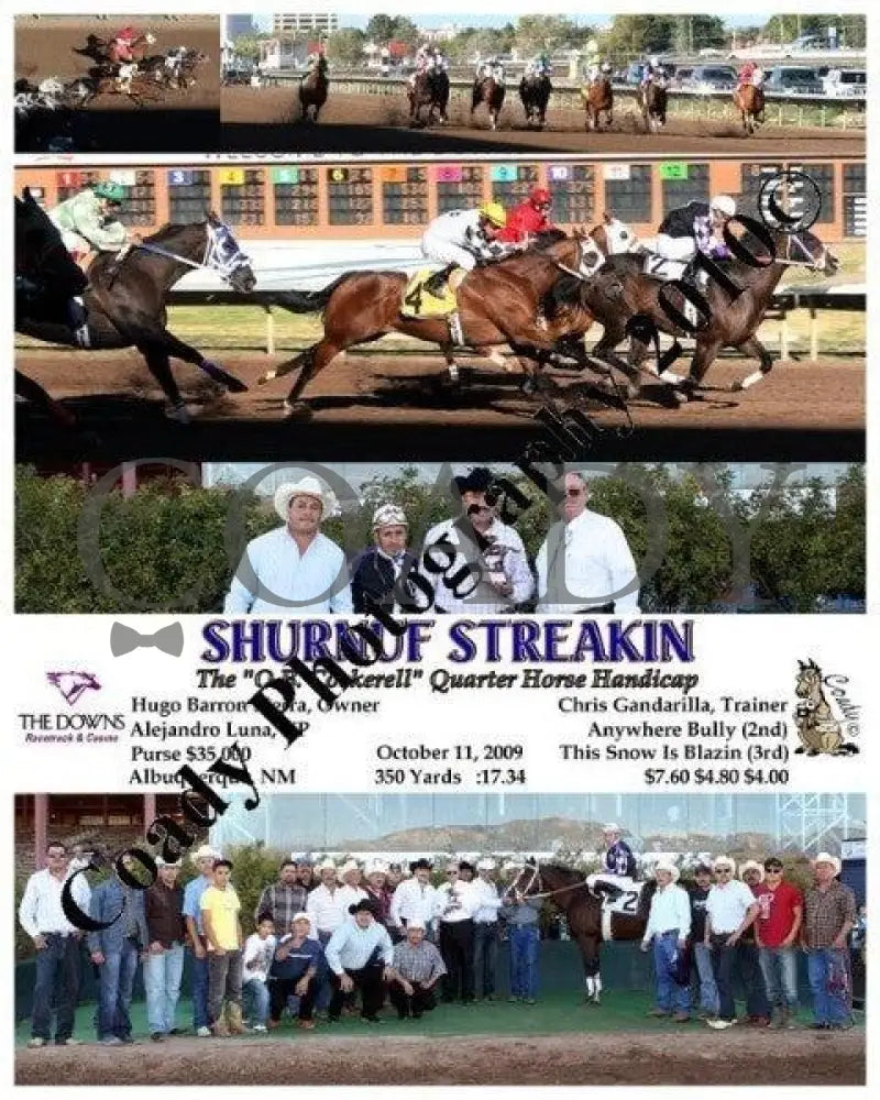 Shurnuf Streakin - The O.b. Cockerell Quarter Downs At Albuquerque