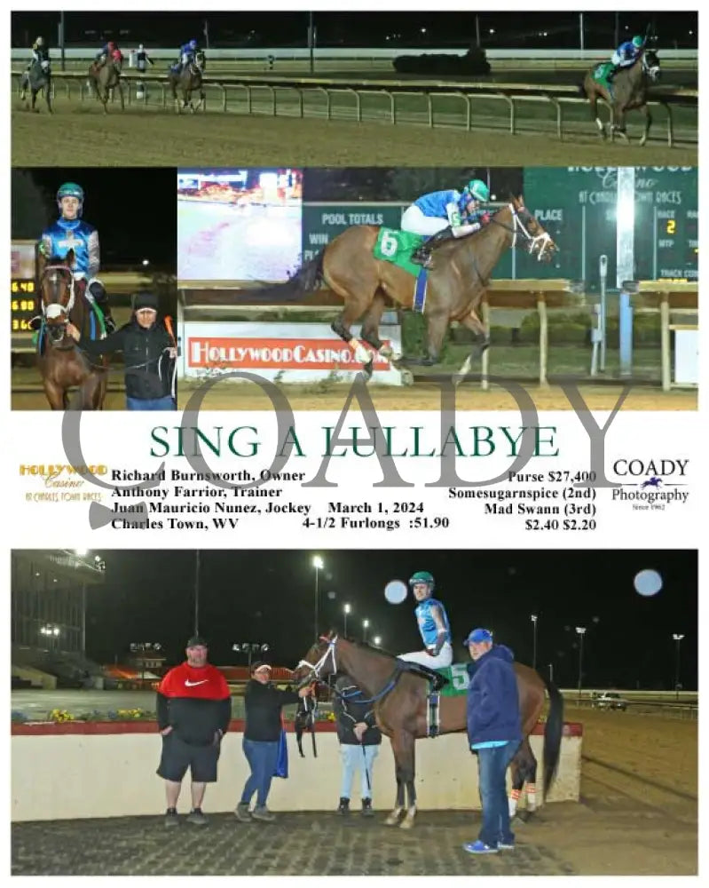 Sing A Lullabye - 03-01-24 R02 Ct Hollywood Casino At Charles Town Races