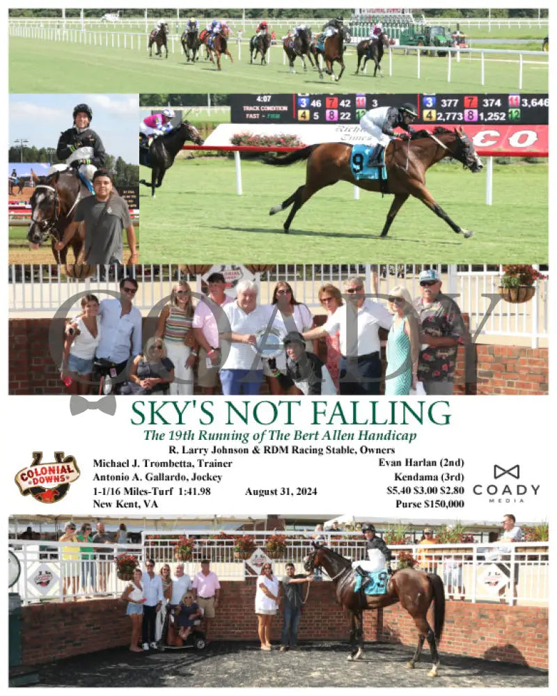 Sky’s Not Falling - The 19Th Running Of Bert Allen Handicap 08-31-24 R06 Cnl Colonial Downs