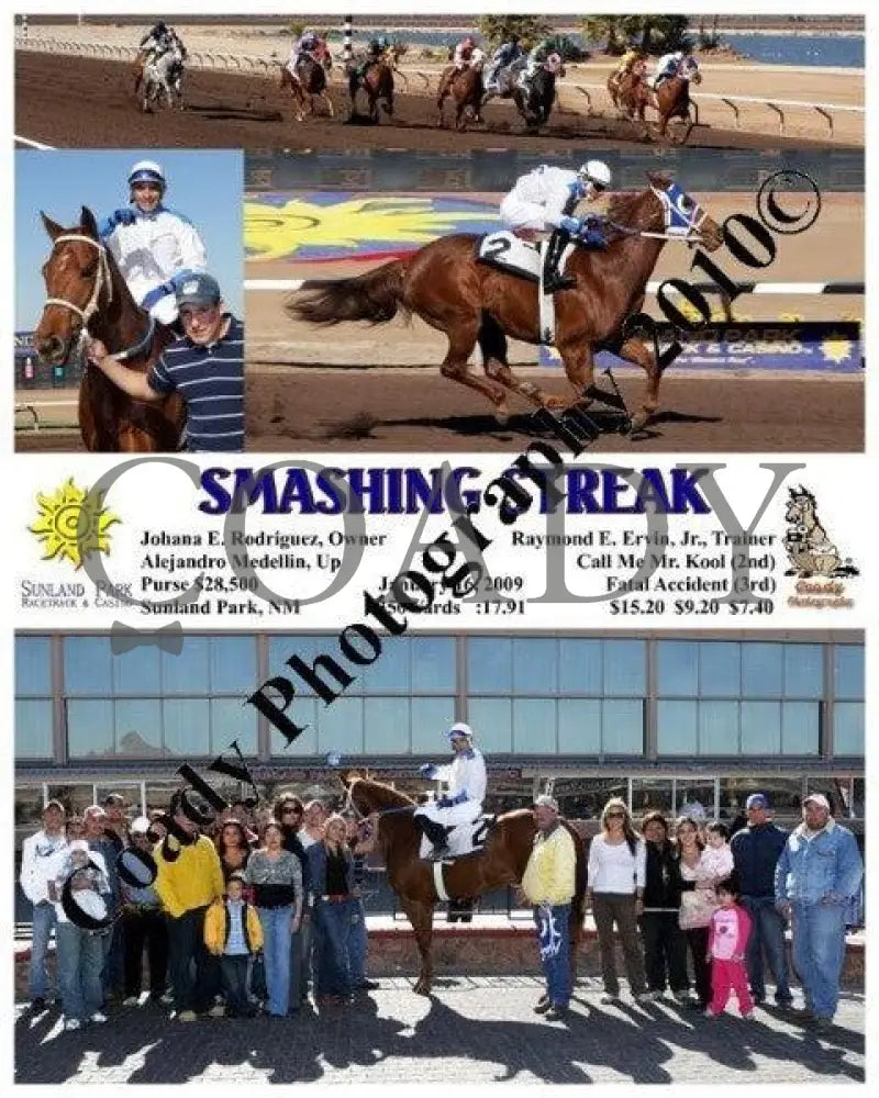 Smashing Streak - 1 16 2009 Sunland Park
