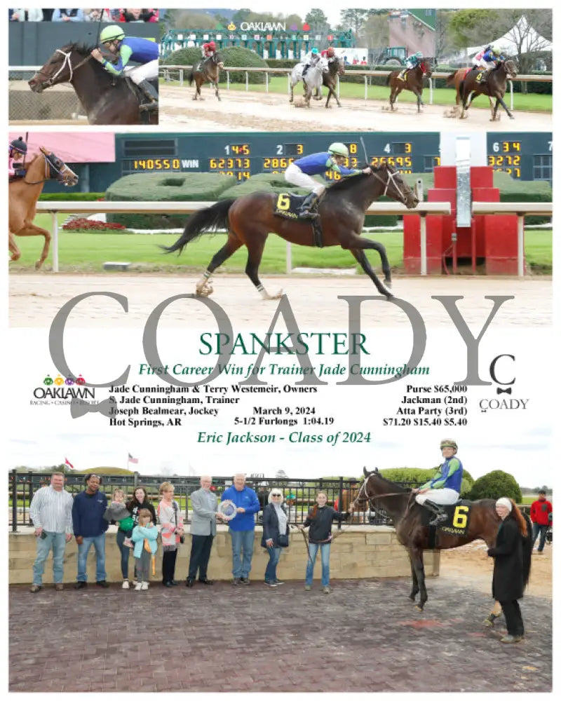 Spankster - First Career Win For Trainer Jade Cunningham 03 - 09 - 24 R01 Op Oaklawn Park