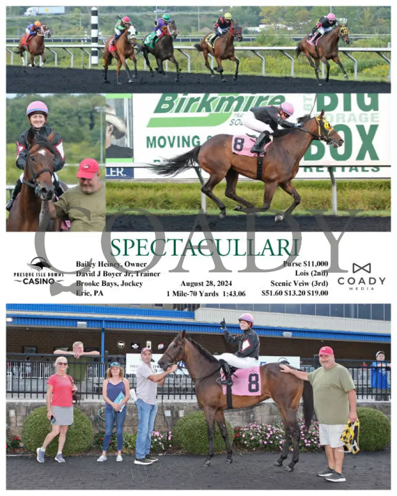 Spectacullari - 08-28-24 R08 Pid Presque Isle Downs