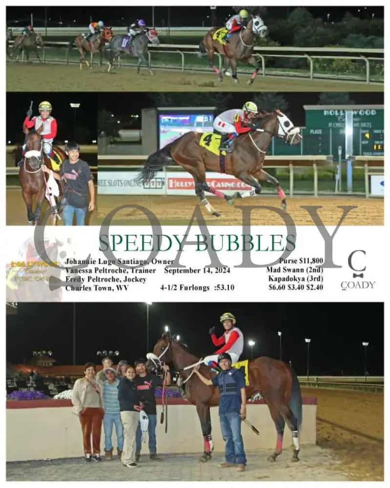 Speedy Bubbles - 09-14-24 R09 Ct Hollywood Casino At Charles Town Races