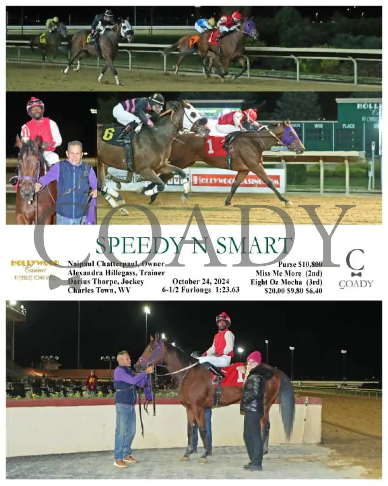 Speedy N Smart - 10-24-24 R09 Ct Hollywood Casino At Charles Town Races