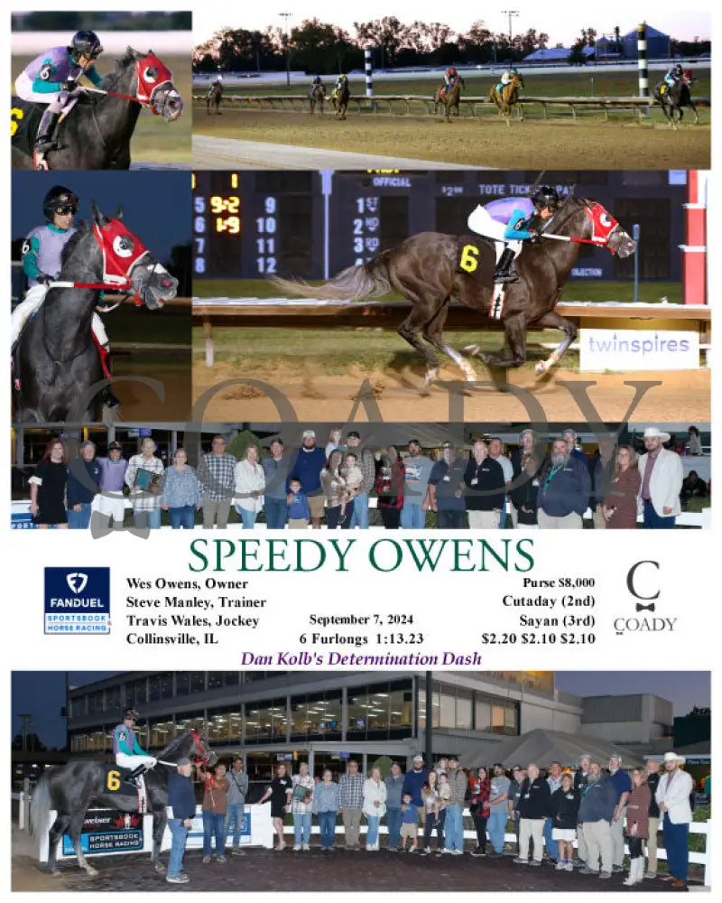 Speedy Owens - 09-07-24 R01 Fan Fanduel Sportsbook Horse Racing