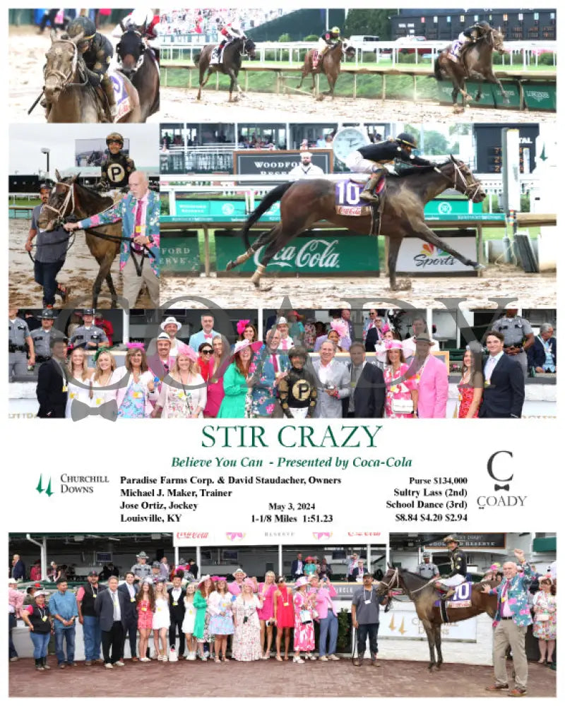 Stir Crazy - Believe You Can Presented By Coca-Cola 05-03-24 R04 Cd Churchill Downs