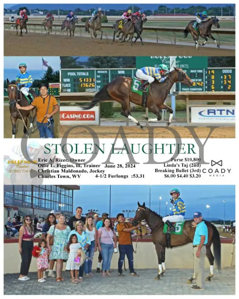 Stolen Laughter - 06-28-24 R04 Ct Hollywood Casino At Charles Town Races