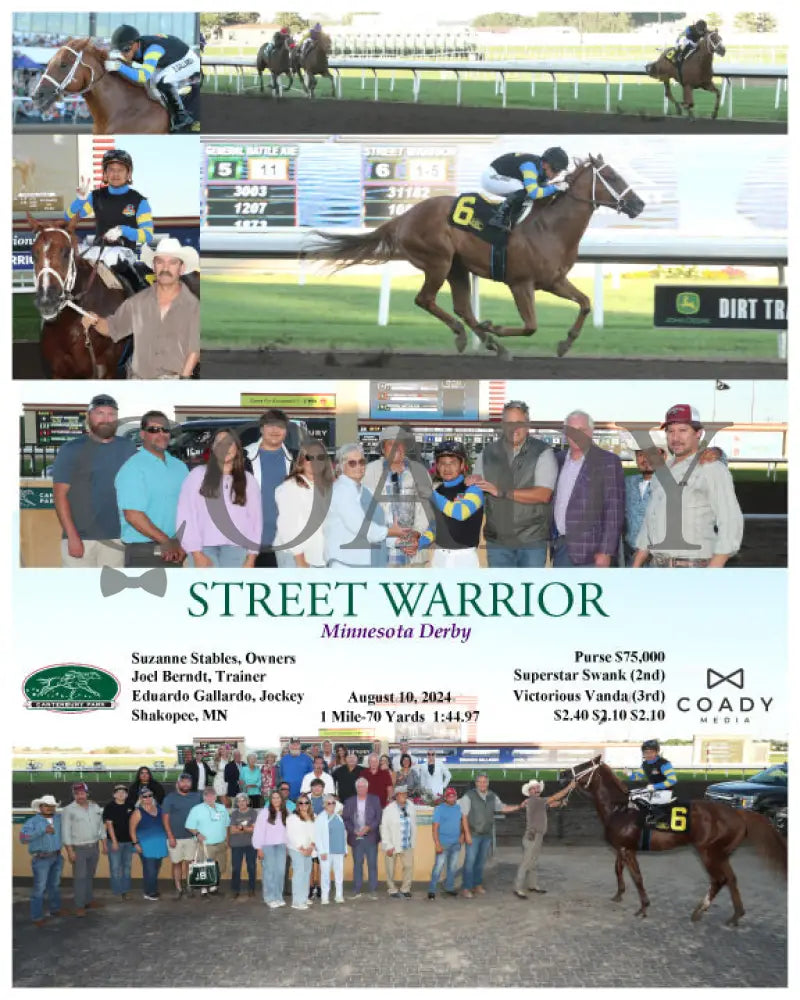 Street Warrior - Minnesota Derby 08-10-24 R05 Cby Canterbury Park