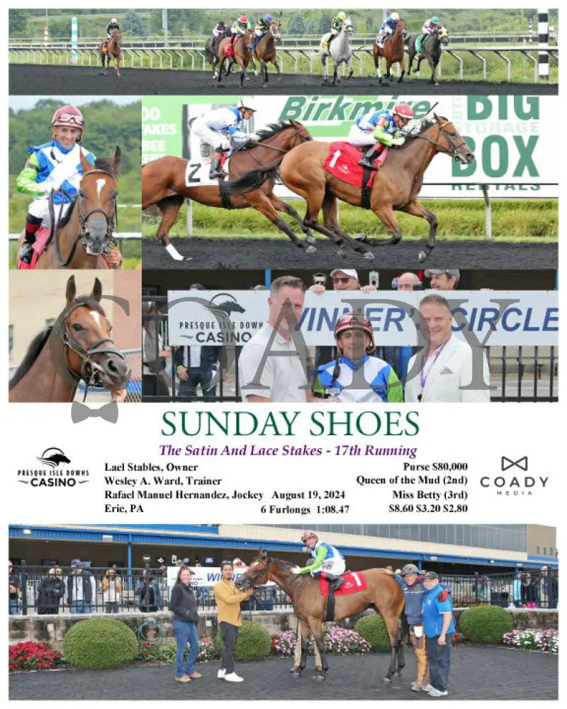 Sunday Shoes - The Satin And Lace Stakes 17Th Running 08-19-24 R07 Pid Presque Isle Downs