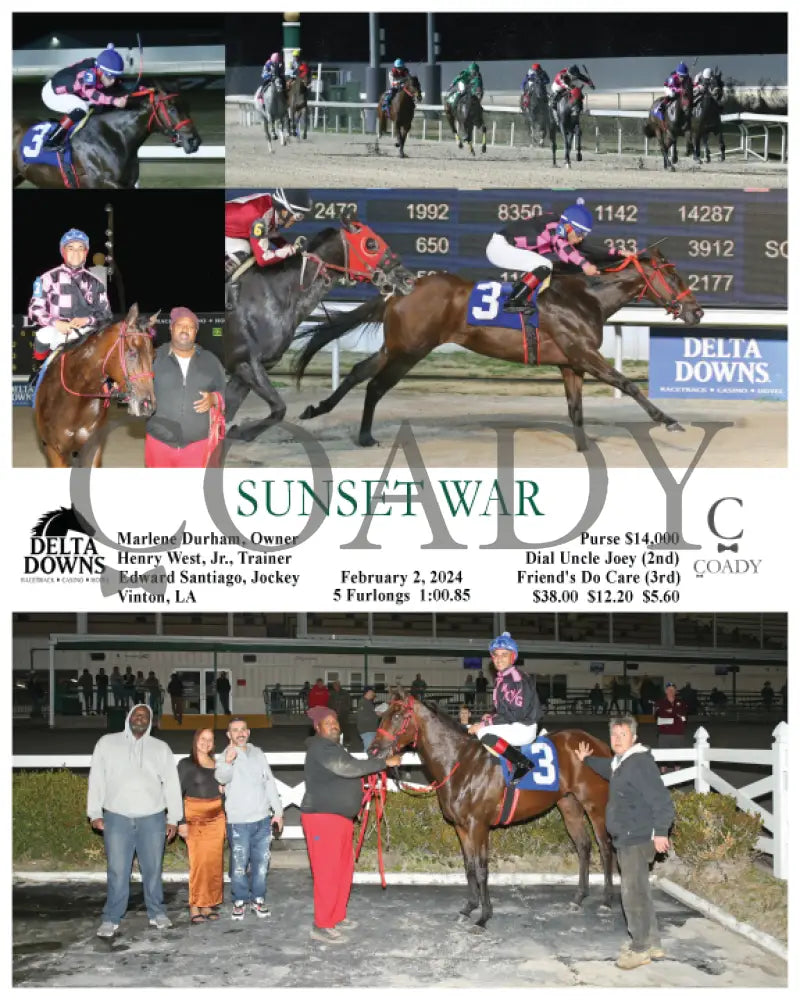 Sunset War - 02-02-24 R04 Ded Delta Downs