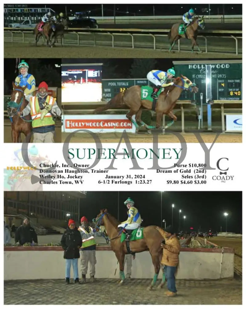 Super Money - 01-31-24 R04 Ct Hollywood Casino At Charles Town Races