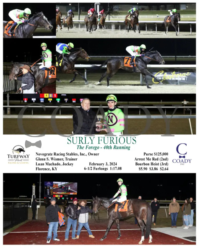 Surly Furious - The Forego 40Th Running 02-03-24 R07 Tp Turfway Park