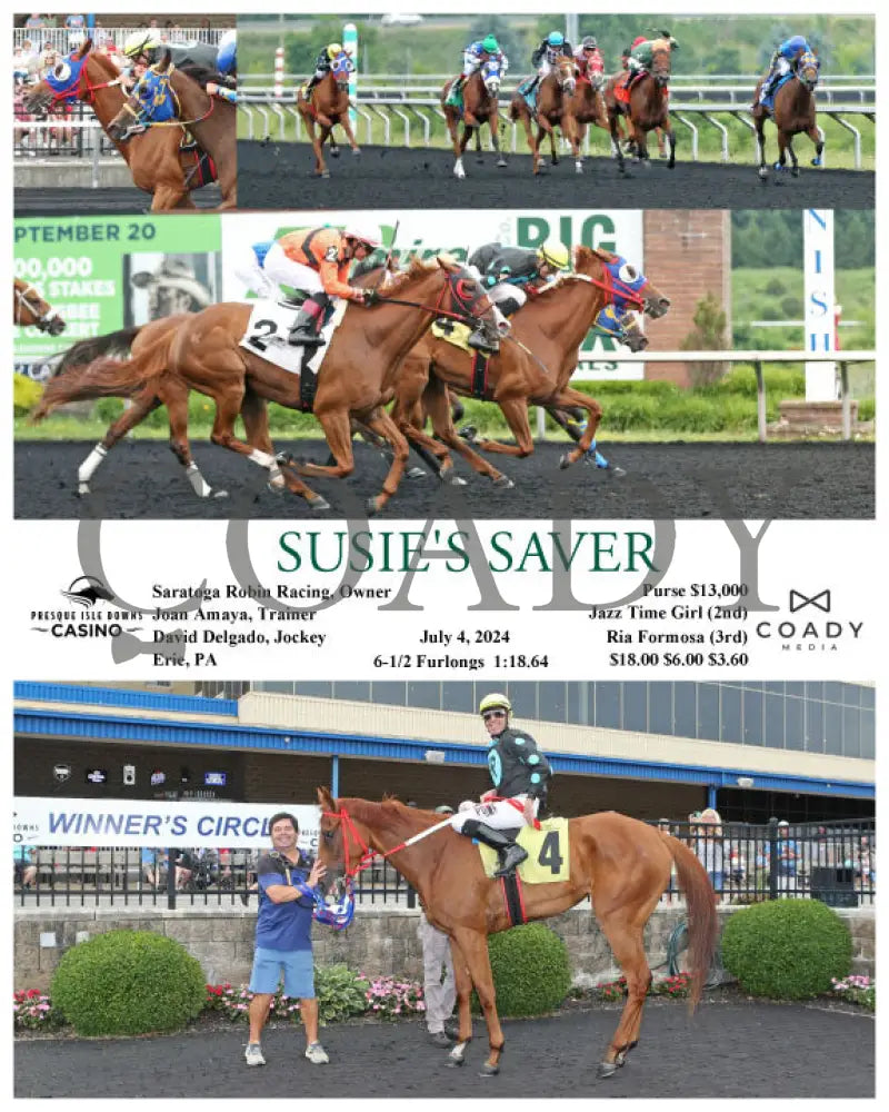 Susie’s Saver - 07-04-24 R05 Pid Presque Isle Downs