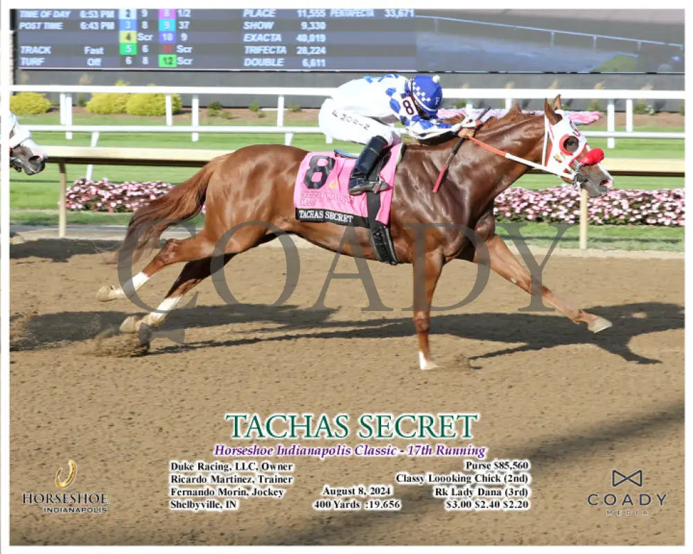 Tachas Secret - Horseshoe Indianapolis Classic 17Th Running 08-08-24 R10 Ind Action Indiana Grand