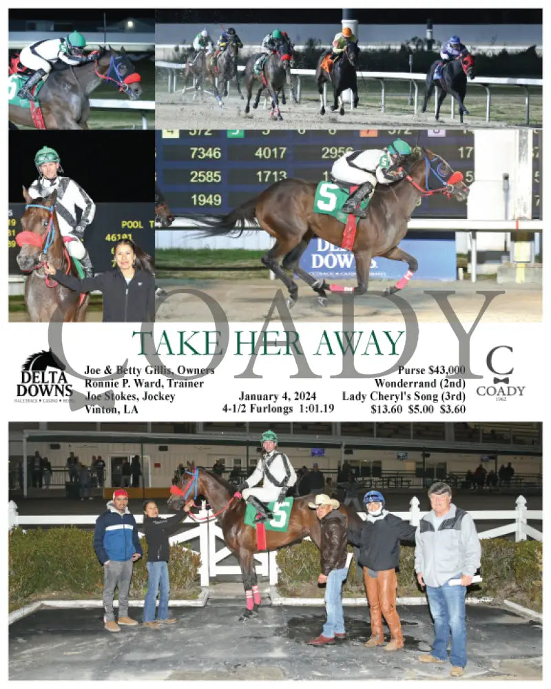 Take Her Away - 01-04-24 R03 Ded Delta Downs