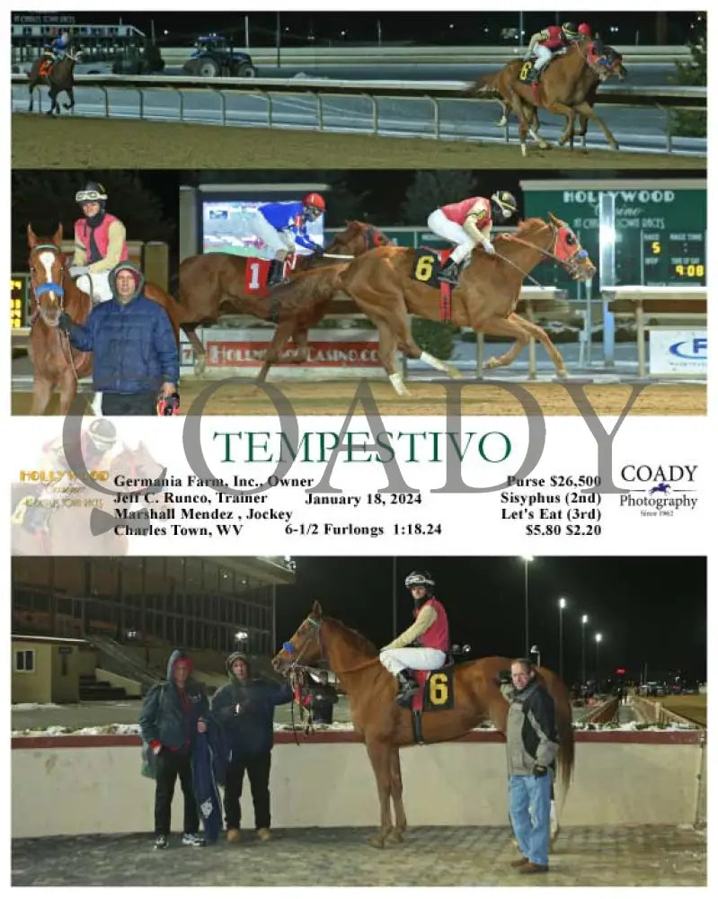 Tempestivo - 01-18-24 R05 Ct Hollywood Casino At Charles Town Races