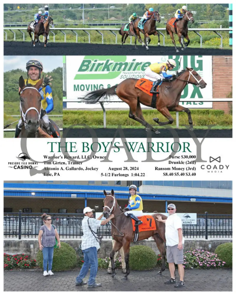 The Boy’s Warrior - 08-28-24 R06 Pid Presque Isle Downs