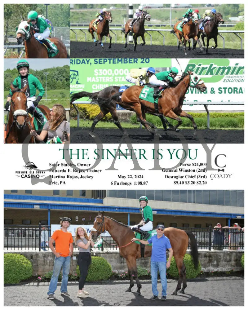 The Sinner Is You - 05-22-24 R03 Pid Presque Isle Downs