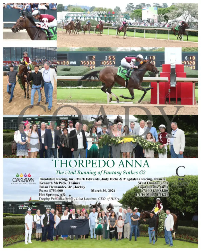 Thorpedo Anna - The 52Nd Running Of Fantasy Stakes G2 03 - 30 - 24 R11 Op Oaklawn Park