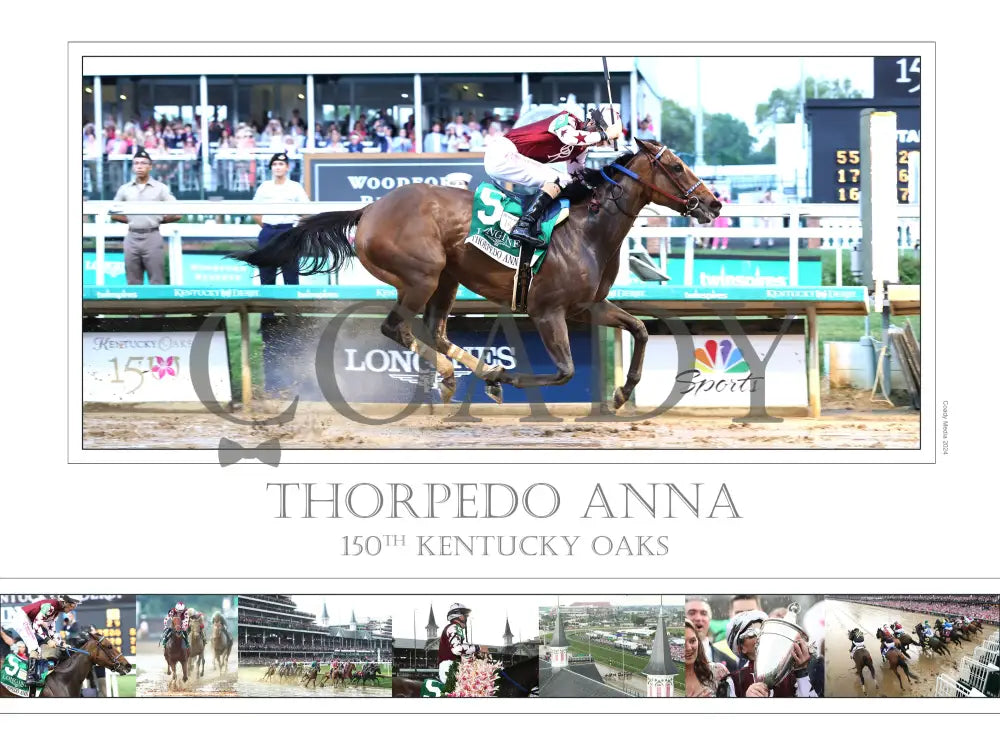 Thorpedo Anna - The Kentucky Oaks G1 150Th Running Limited Edition 18X24 Print (250)