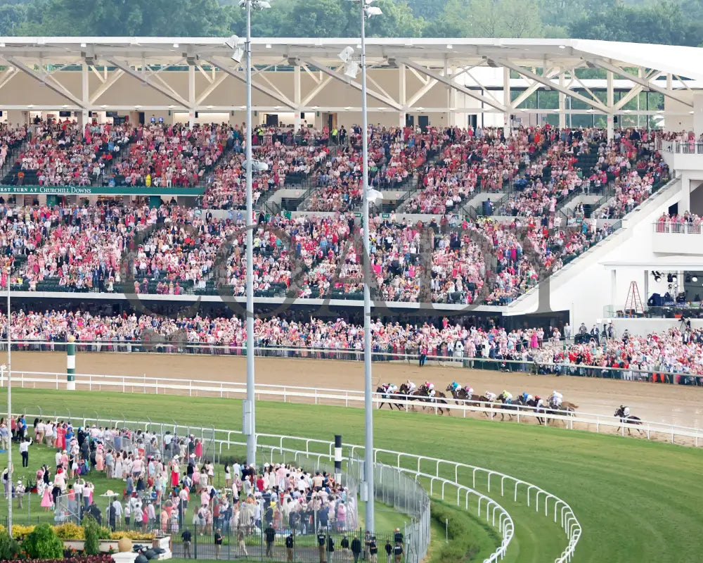 Thorpedo Anna - The Longines Kentucky Oaks G1 05-03-24 R11 Churchill Downs Aerial First Turn 02