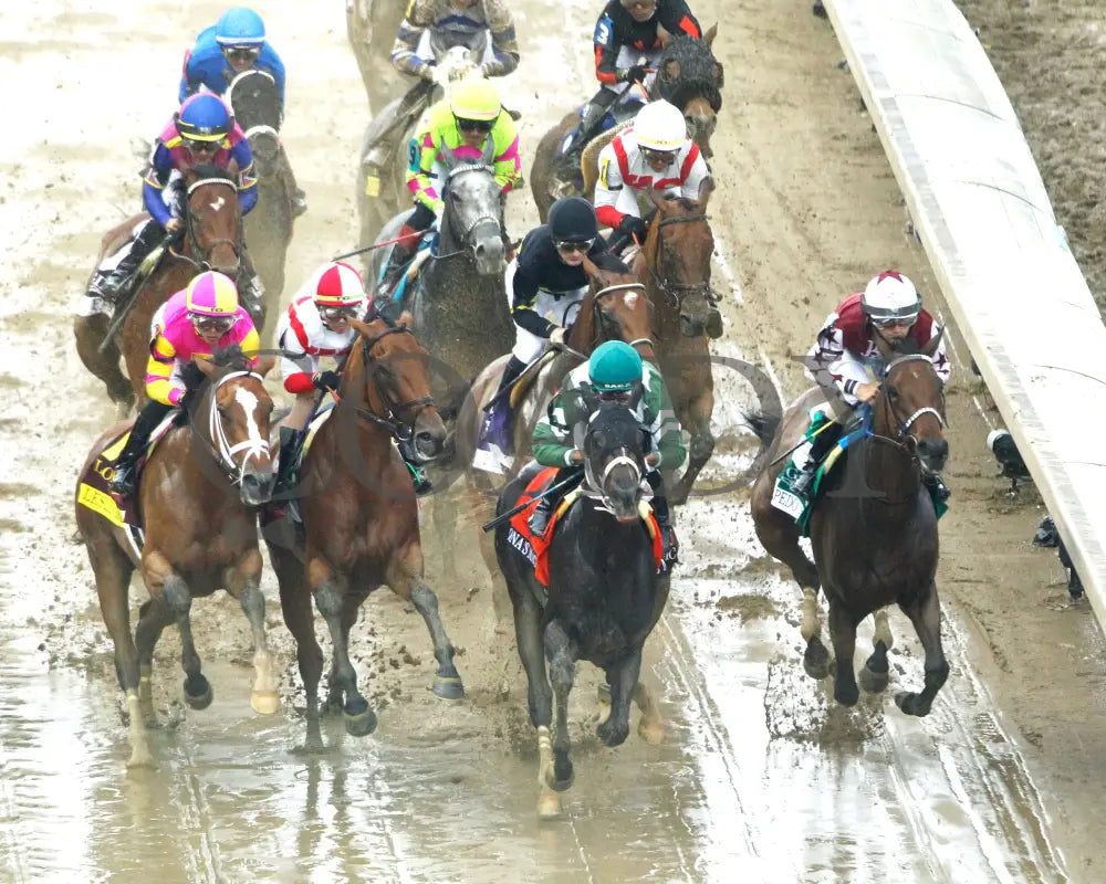 Thorpedo Anna - The Longines Kentucky Oaks G1 05-03-24 R11 Churchill Downs Aerial First Turn 05