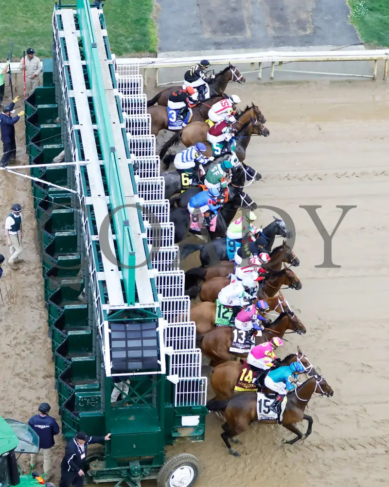 Thorpedo Anna - The Longines Kentucky Oaks G1 05-03-24 R11 Churchill Downs Aerial Start 01