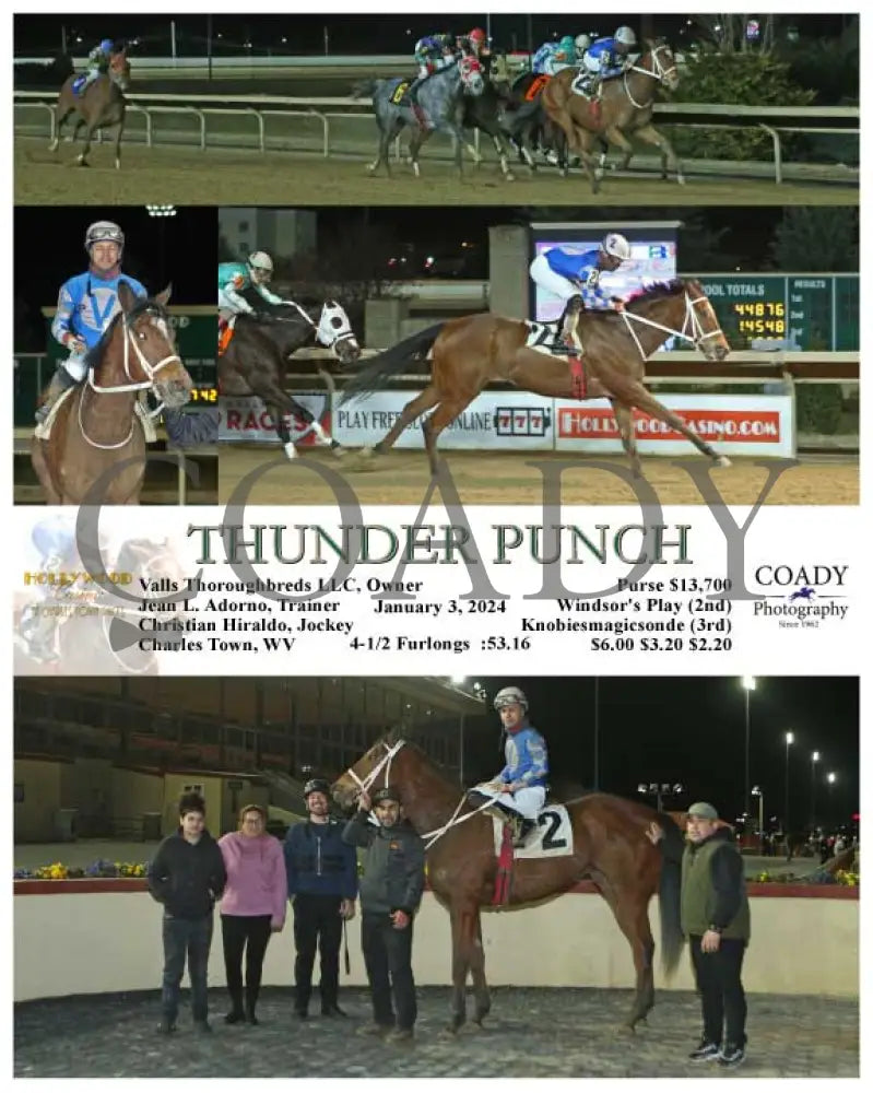 Thunder Punch - 01-03-24 R02 Ct Hollywood Casino At Charles Town Races