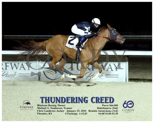 Thundering Creed - 01-22-22 R07 Tp Action Turfway Park
