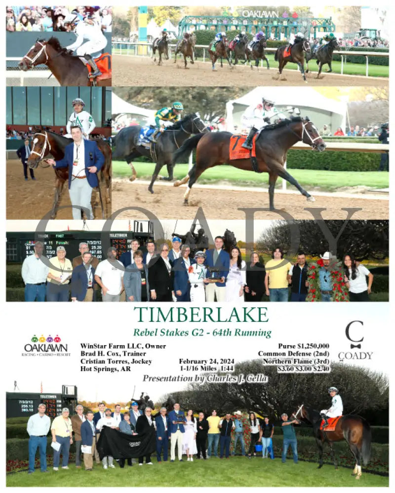 Timberlake - Rebel Stakes G2 64Th Running 02-24-24 R11 Op Oaklawn Park