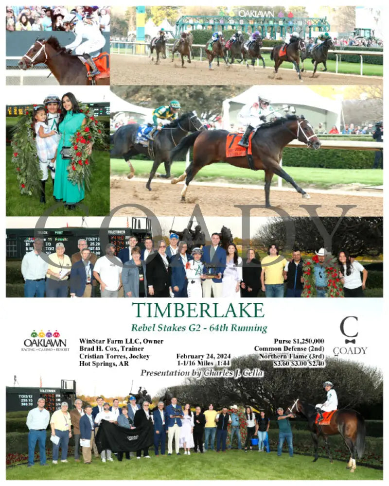 Timberlake - Rebel Stakes G2 64Th Running 02-24-24 R11 Op Torres Oaklawn Park