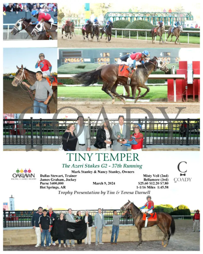 Tiny Temper - The Azeri Stakes G2 37Th Running 03 - 09 - 24 R09 Op Oaklawn Park