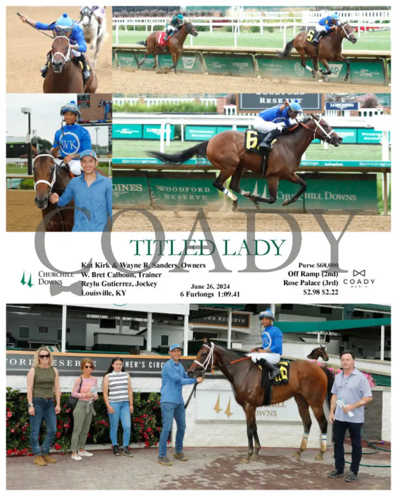 Titled Lady - 06-26-24 R02 Cd Churchill Downs