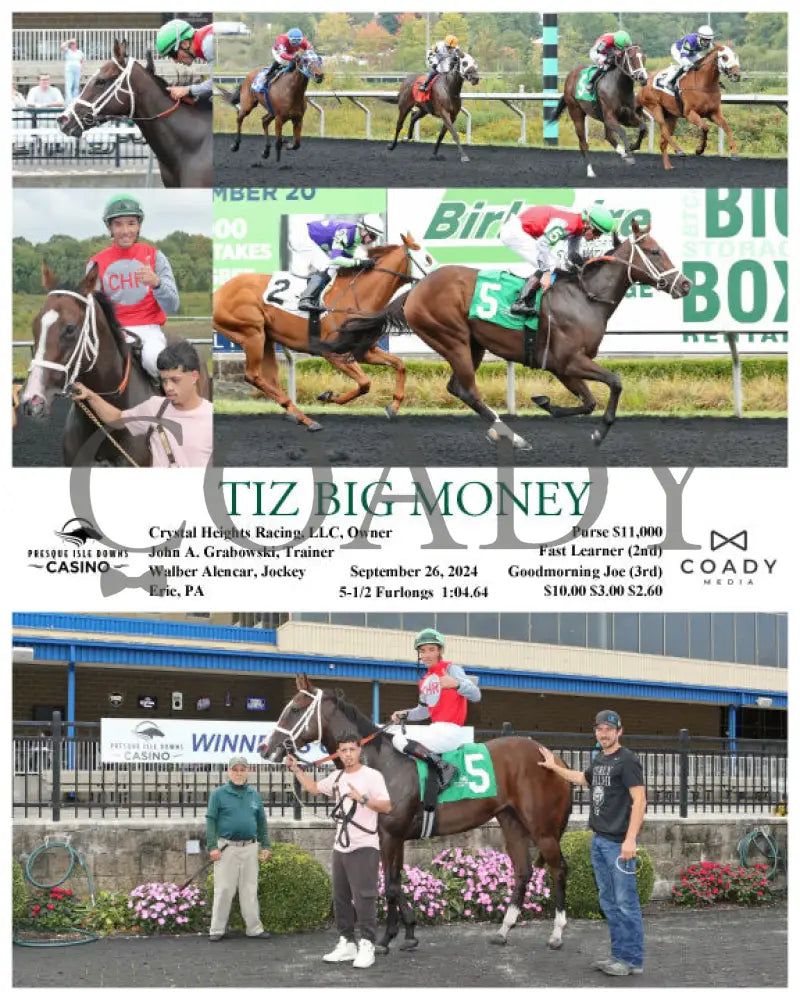 Tiz Big Money - 09-26-24 R01 Pid Presque Isle Downs