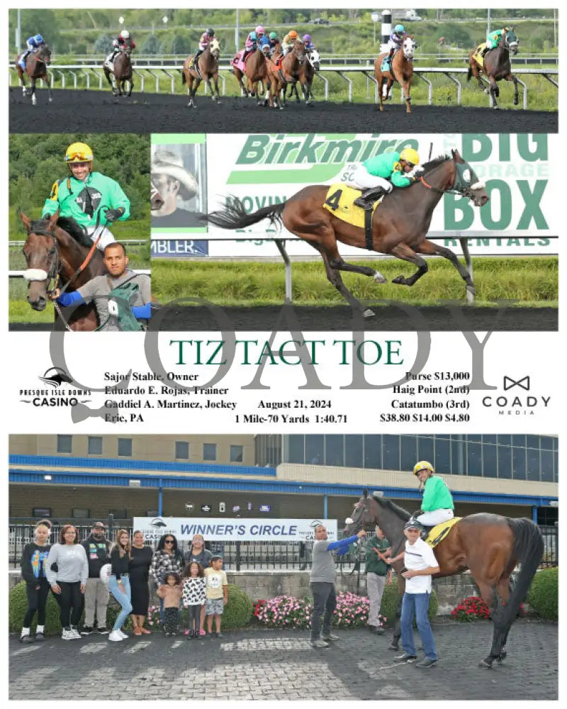 Tiz Tact Toe - 08-21-24 R06 Pid Presque Isle Downs