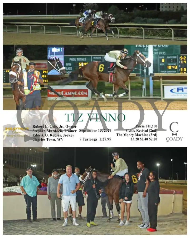 Tiz Vinno - 09-13-24 R08 Ct Hollywood Casino At Charles Town Races