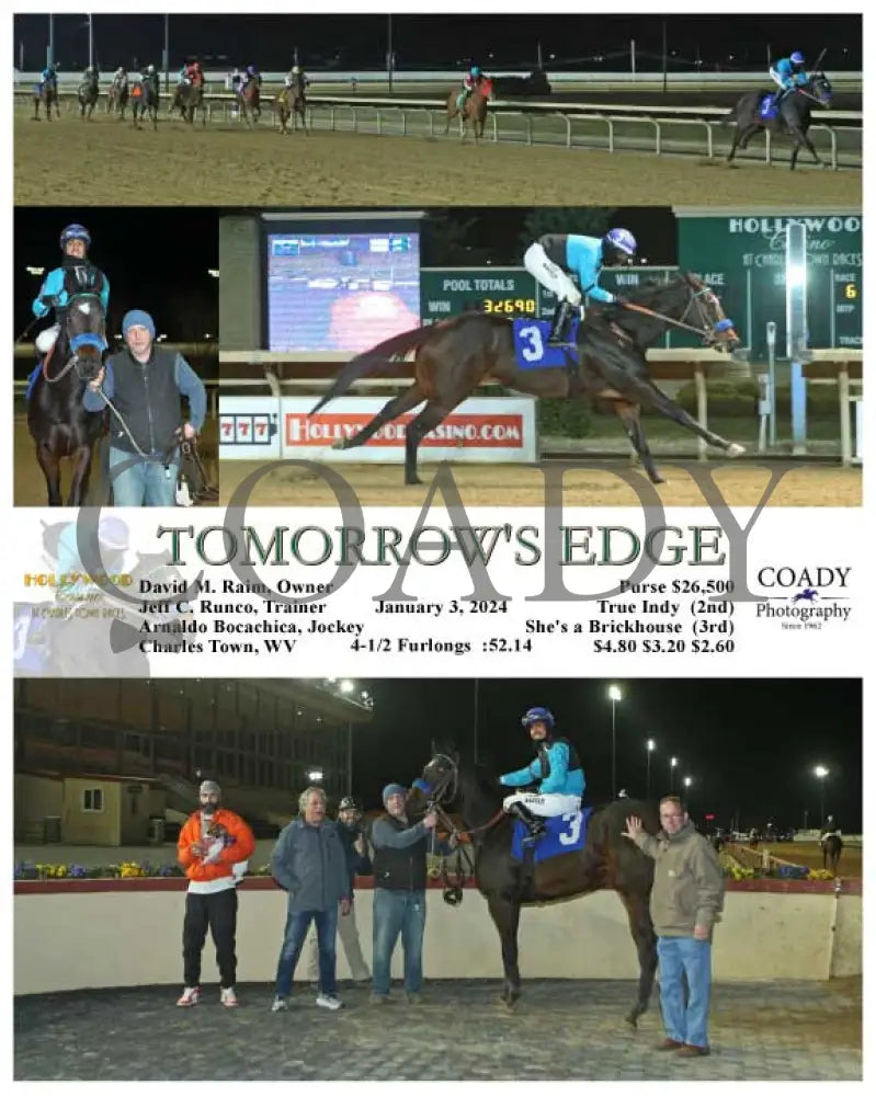 Tomorrow’s Edge - 01-03-24 R06 Ct Hollywood Casino At Charles Town Races