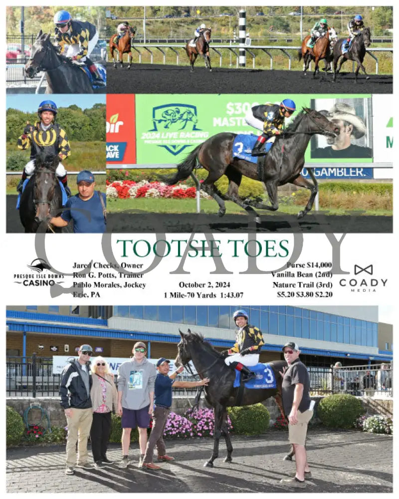 Tootsie Toes - 10-02-24 R03 Pid Presque Isle Downs