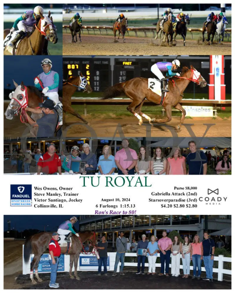 Tu Royal - 08-10-24 R02 Fan Fanduel Sportsbook Horse Racing