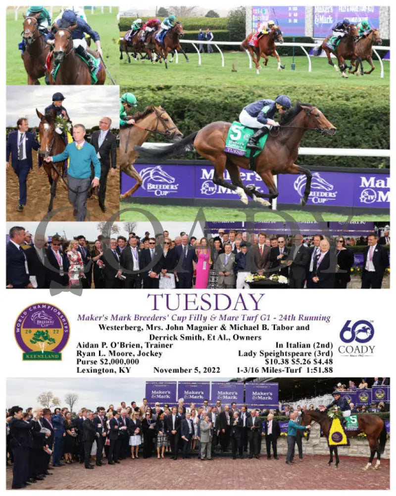 Tuesday - Maker’s Mark Breders’ Cup Filly & Mare Turf G1 24Th Running 11-05-22 R06 Kee Keeneland