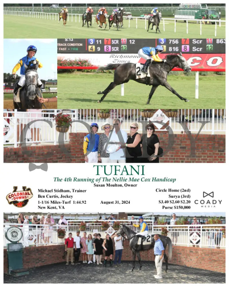 Tufani - The 4Th Running Of Nellie Mae Cox Handicap 08-31-24 R08 Cnl Colonial Downs