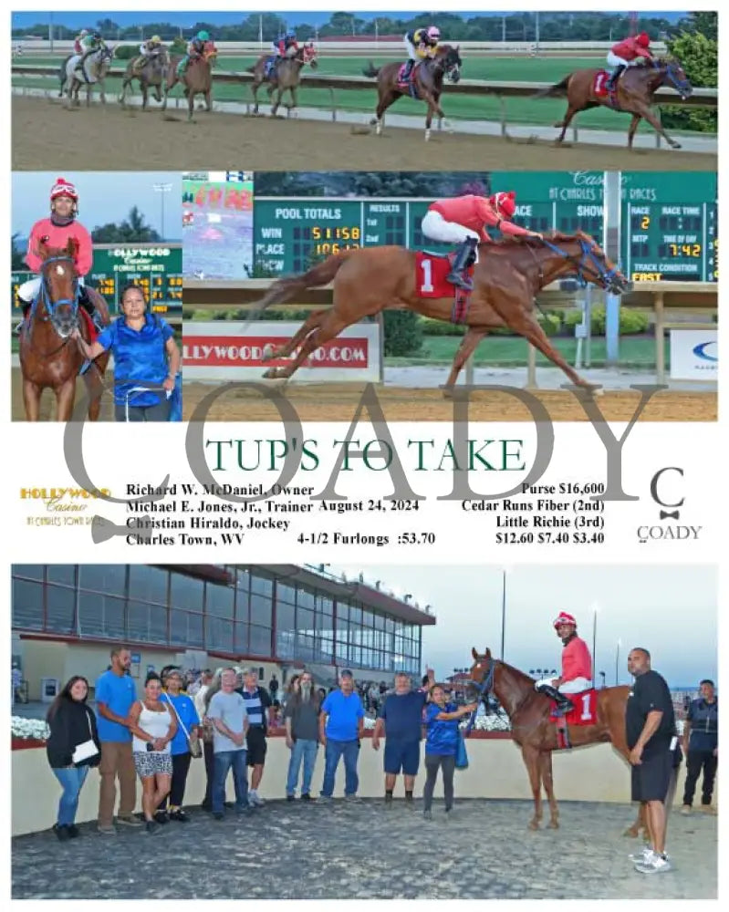 Tup’s To Take - 08-24-24 R02 Ct Hollywood Casino At Charles Town Races