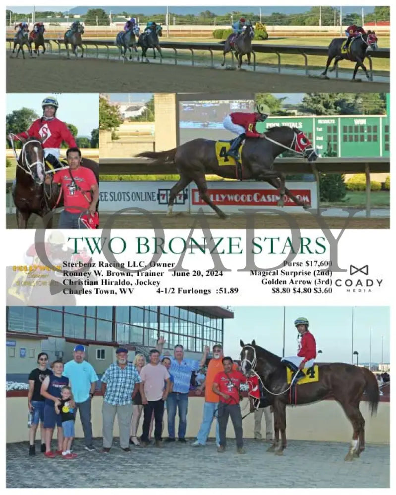 Two Bronze Stars - 06-20-24 R02 Ct Hollywood Casino At Charles Town Races