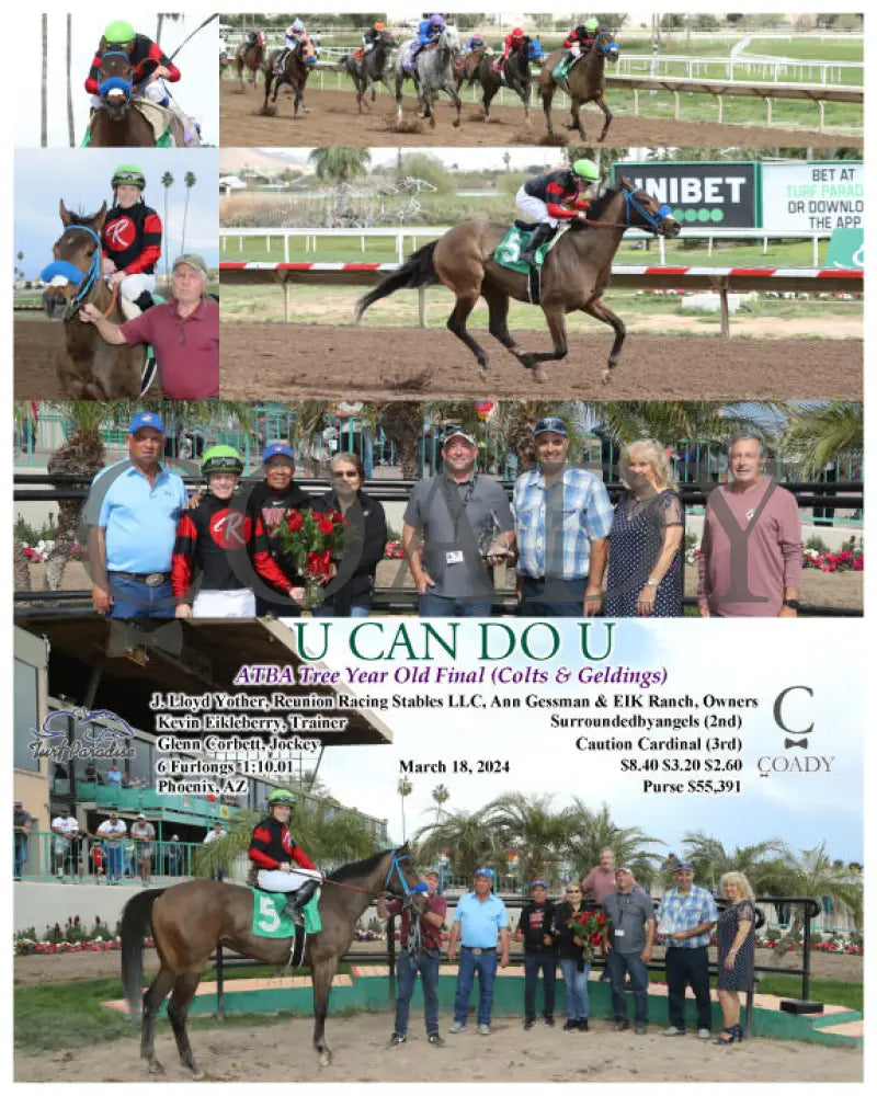 U Can Do - Atba Tree Year Old Final (Colts & Geldings) 03 - 18 - 24 R05 Tup Turf Paradise