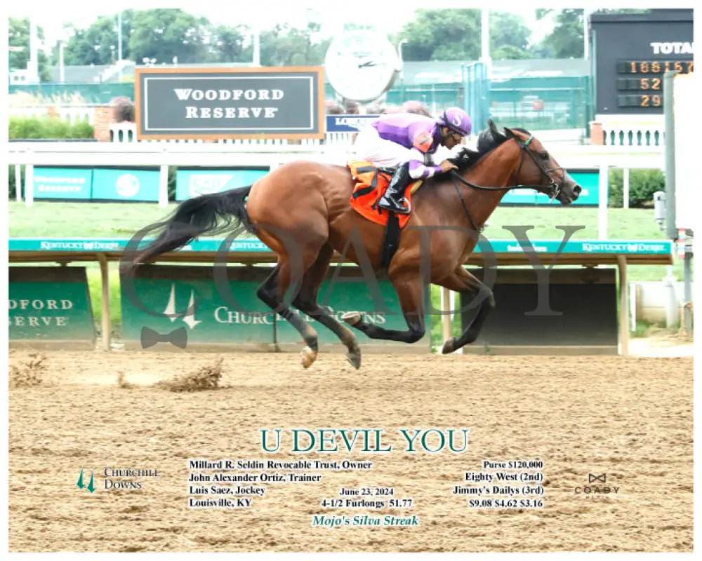 U Devil You - 06-23-24 R04 Cd Action Churchill Downs