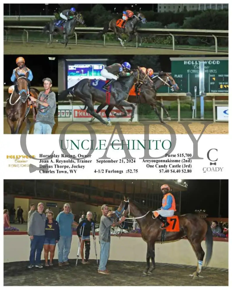 Uncle Chinito - 09-21-24 R04 Ct Hollywood Casino At Charles Town Races