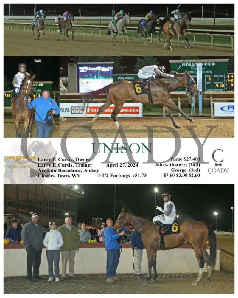 Unison - 04-27-24 R05 Ct Hollywood Casino At Charles Town Races